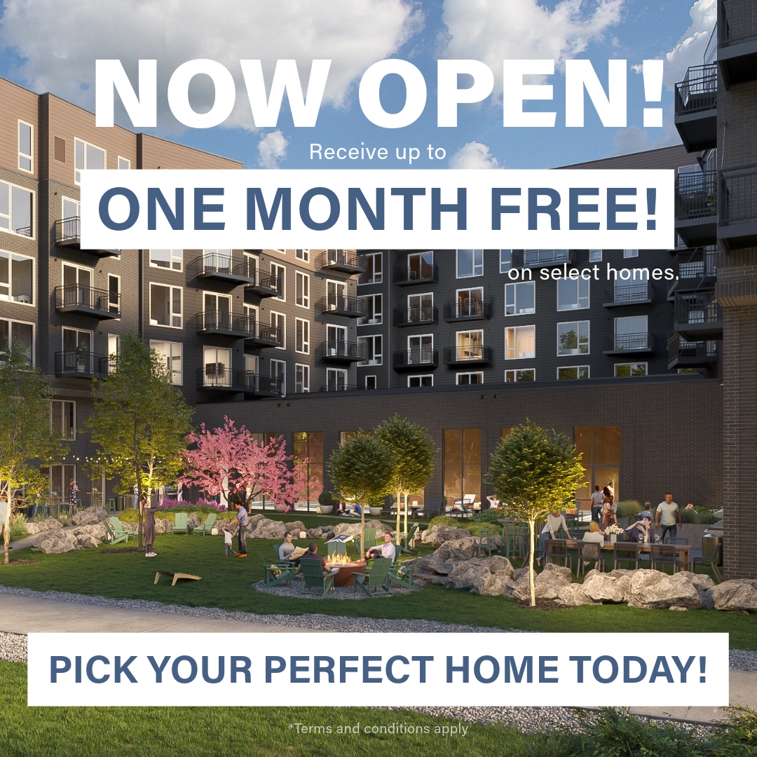 NOW OPEN! Pick your perfect home today! Receive up to one month free on select units! Terms & conditions apply.