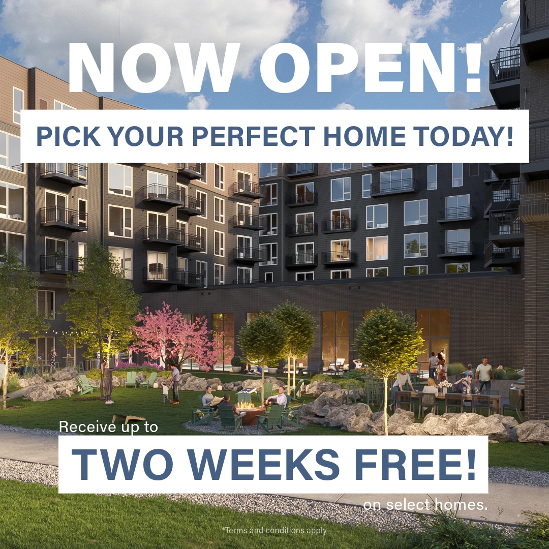 NOW OPEN! Pick your perfect home today! Receive up to two weeks free on select units! Terms & conditions apply.